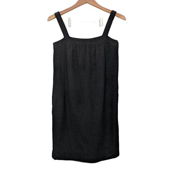 J. CREW Cameron Black Wool Cashmere Sleeveless Mini Shift Sack Dress Size 2 - Picture 1 of 8